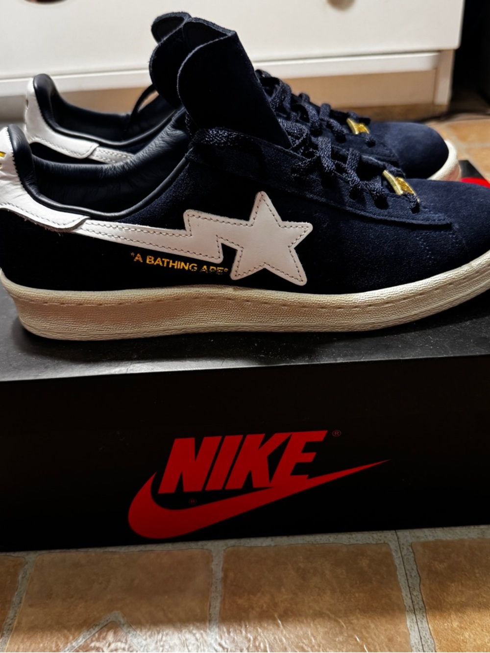BAPE x adidas Campus 80s '30th Anniversary' Navy - Size 7.